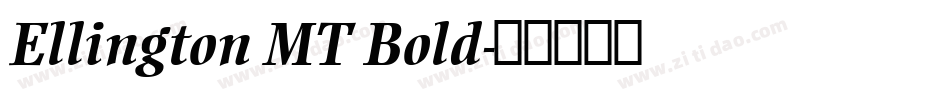 Ellington MT Bold字体转换